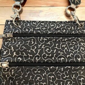 Hip Klips cell‎ phone bag / wallet 2 tone gray/silver paisley bag
